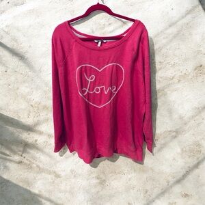 Victoria's Secret Pink Love Heart Sweatshirt